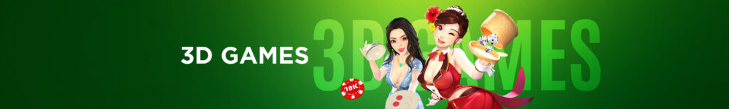 MWIN8 3D Games banner featuring animated female characters on a green background.